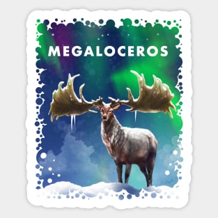 Megaloceros giganteus - Irish Elk, Giant Deer, original artwork Sticker